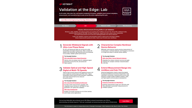 Validation at the Edge: Lab